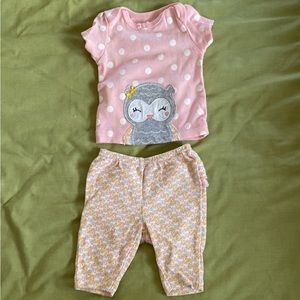 Child of Mine newborn baby girl owl outfit